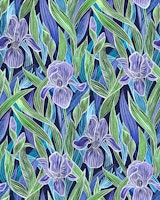 Iridescent Irises tapete