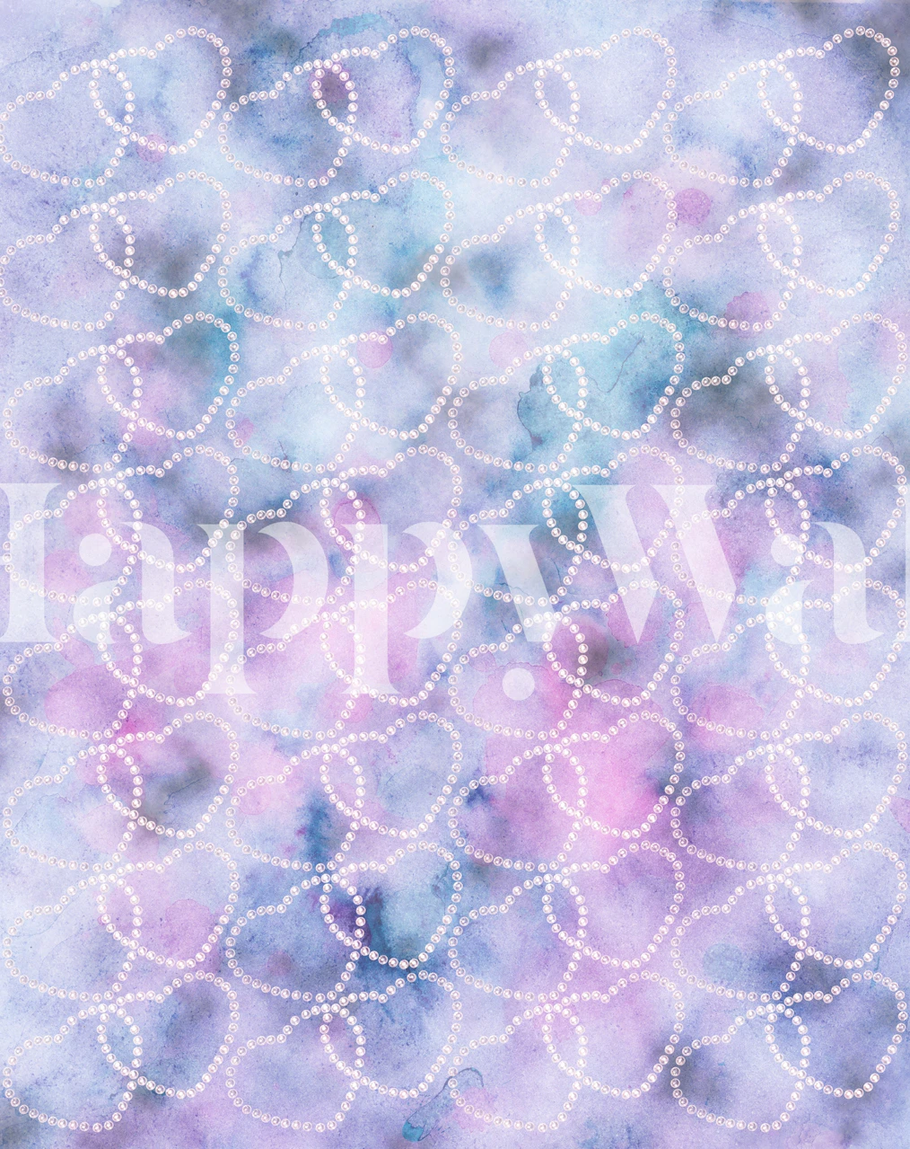 Carta da parati Cosmic Heart Dream Pattern in una stanza