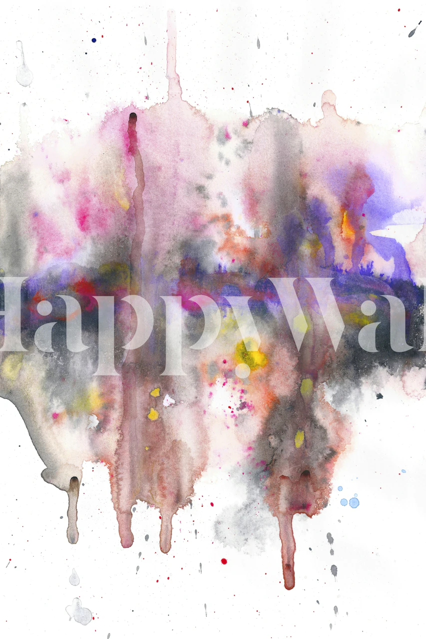 Landscape chaos wallpaper in a stylish room