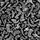 Music Notes 3 black and white