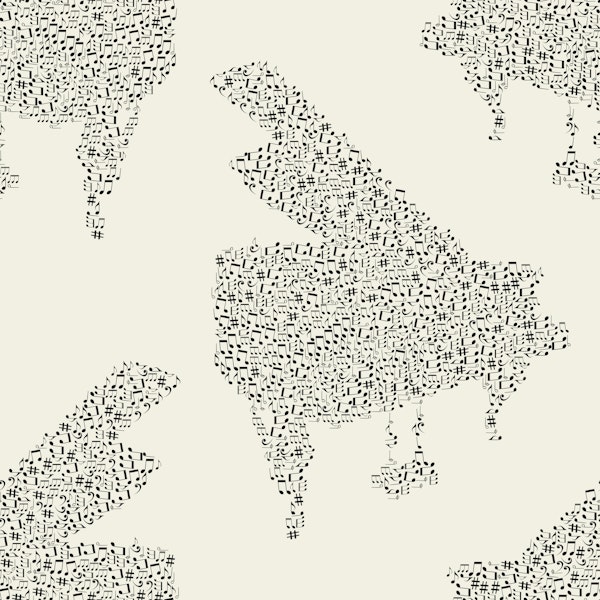 Pianos Pattern 2 cream