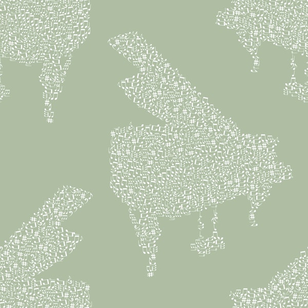 Pianos Pattern 4 sage