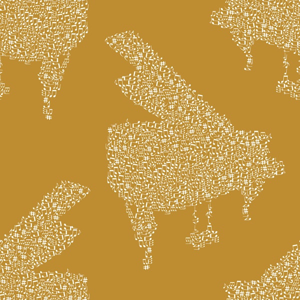 Pianos Pattern 5 ochre