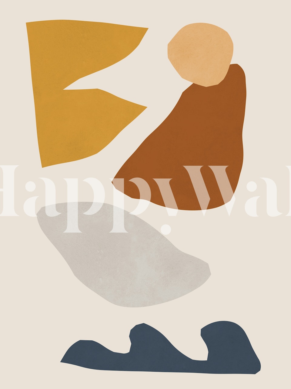 Expressionist harmony 23 design della carta da parati in una stanza