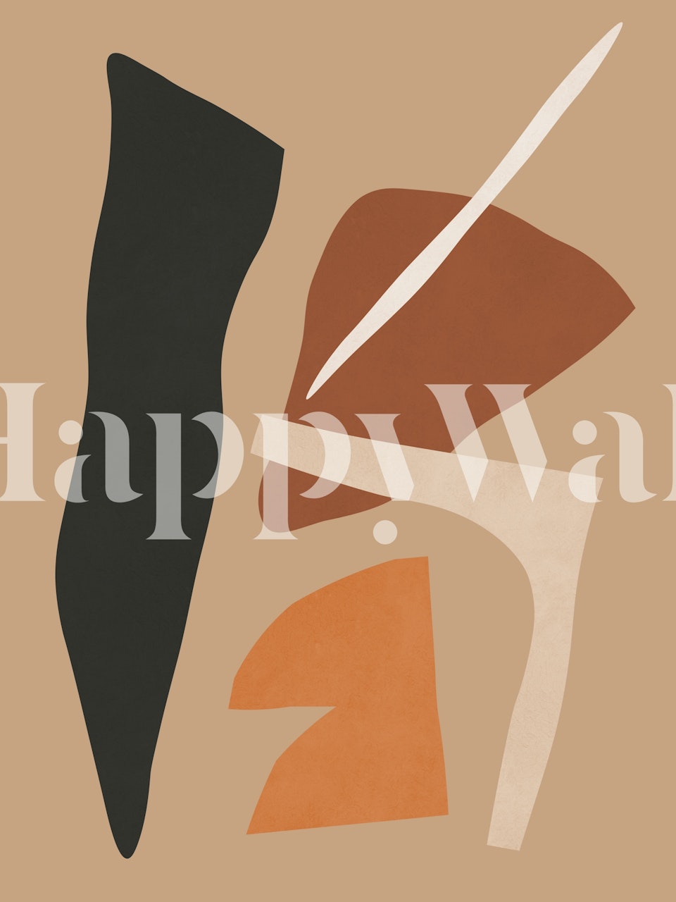 Expressionist harmony 26 papel tapiz en una habitación
