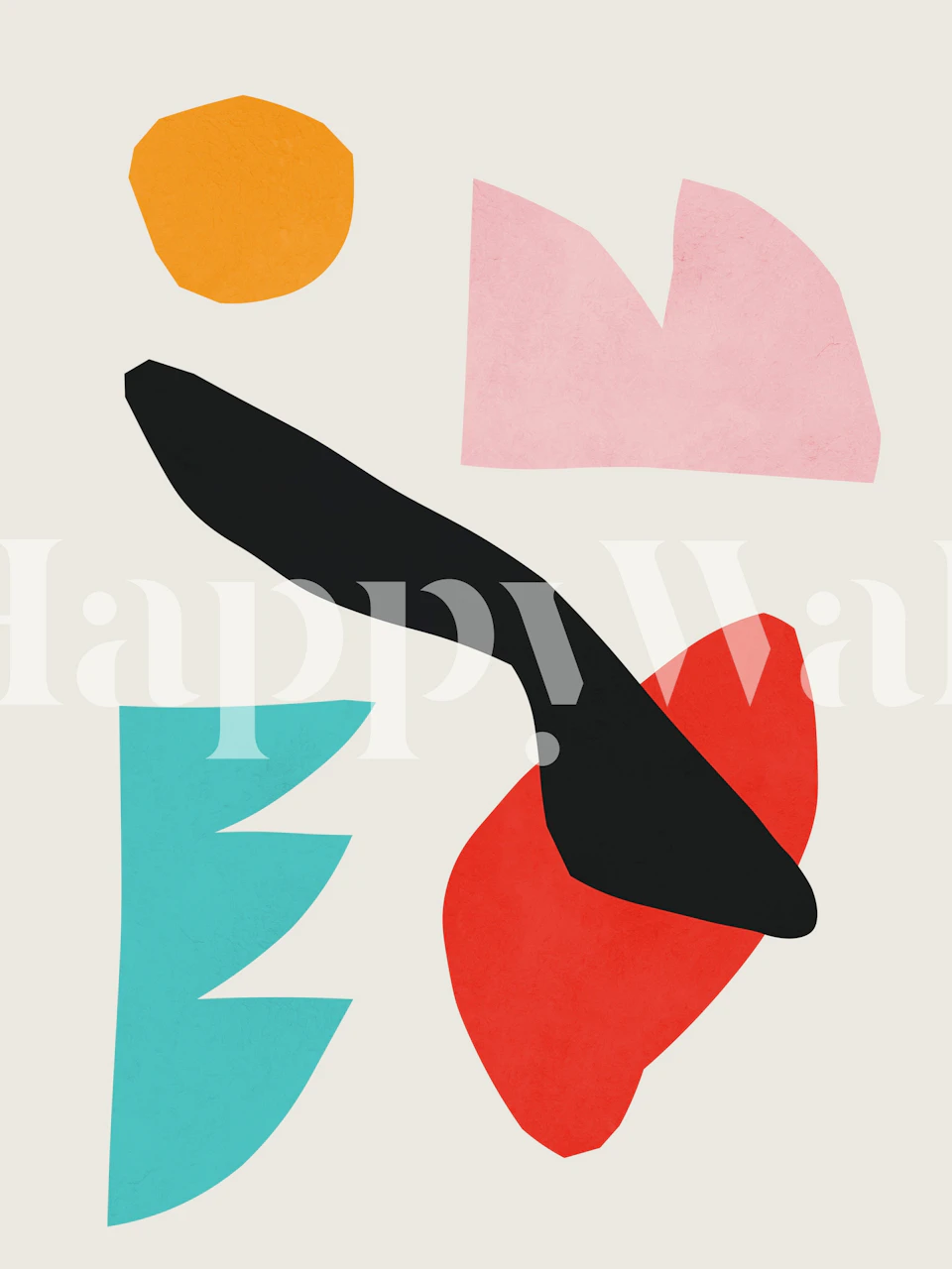 Expressionist harmony 29 tapetti huoneessa