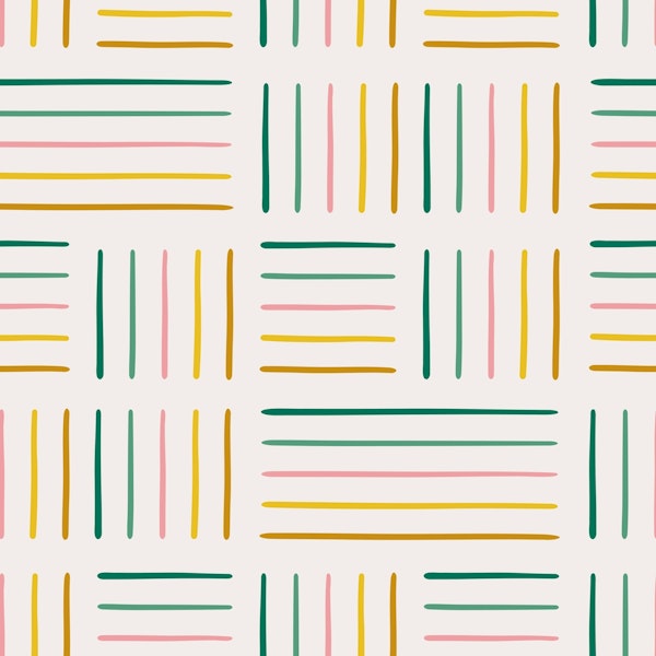 Multicolor Stripes Green Pink Gold