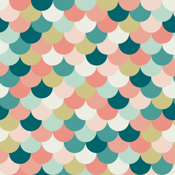 Mermaid Tail Pink Teal