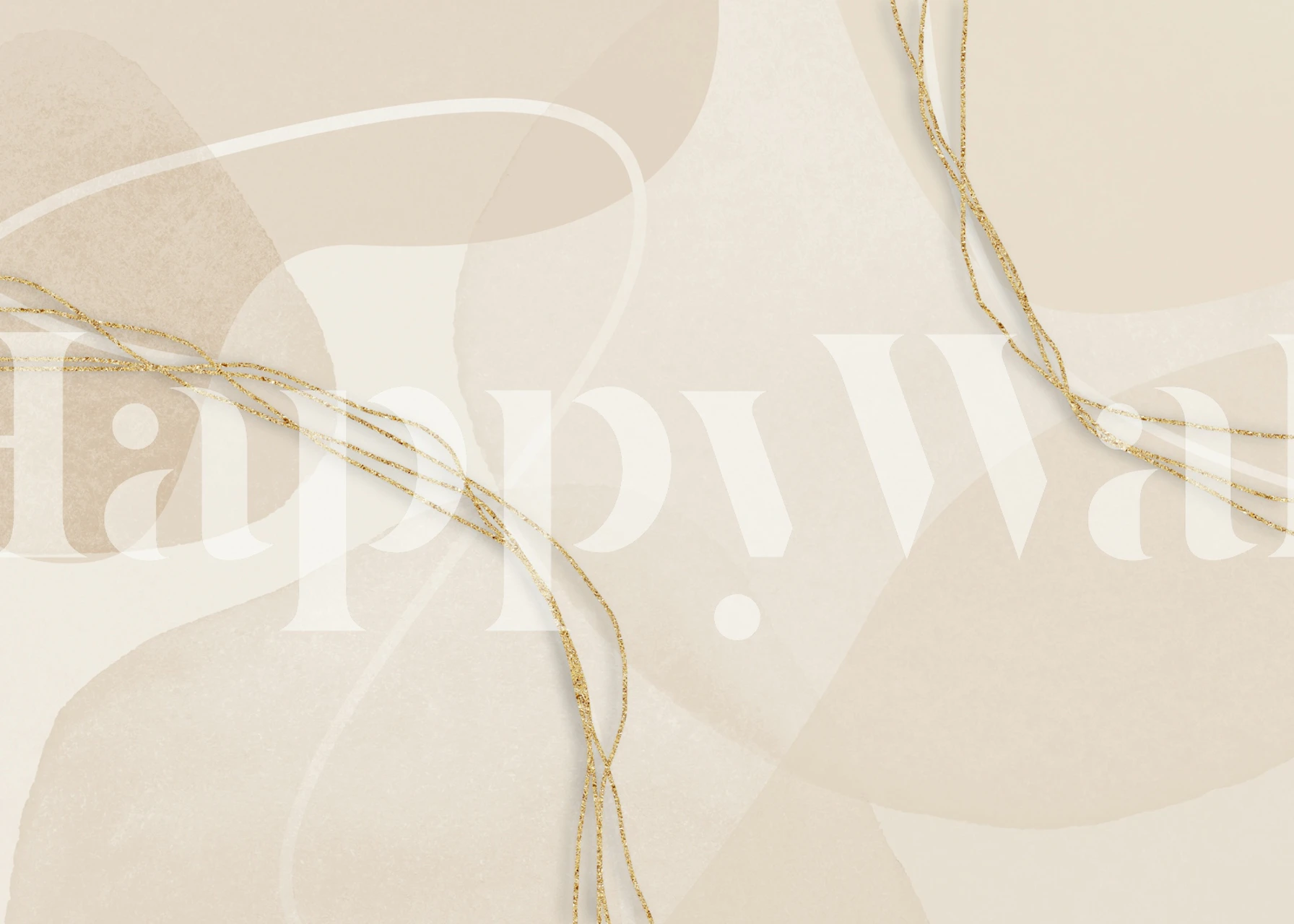 Contemporary Flow Peach Beige tapet i ett rum