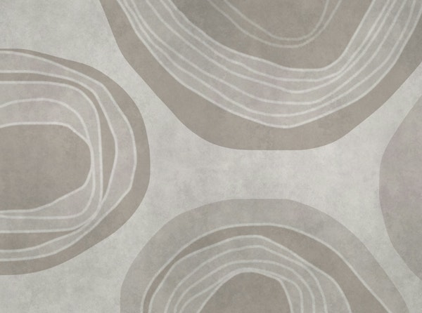 Simple Neutral Lines And Circles Abstract Art