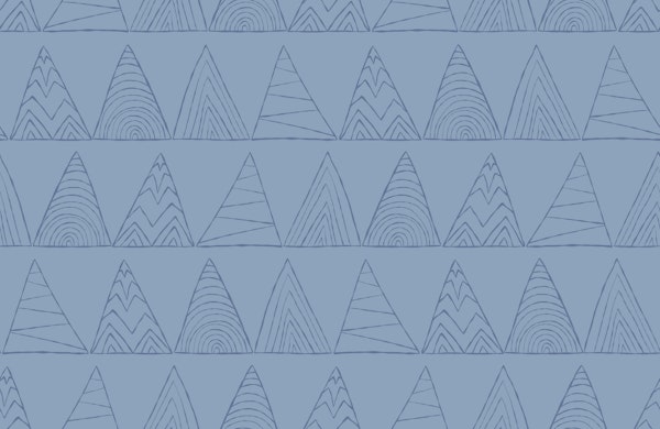 Triangle Doodles Blue