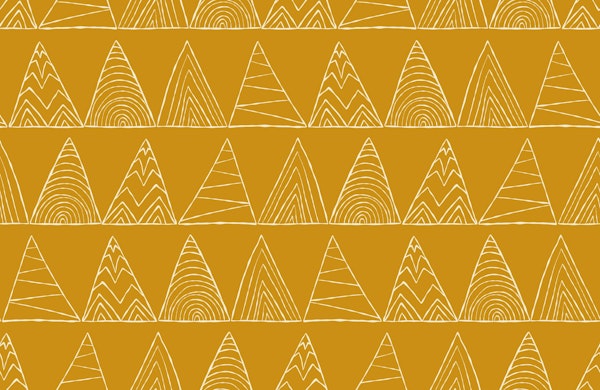 Triangle Doodles Mustard