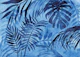 Blue Jungle Fever Tropical Leaves