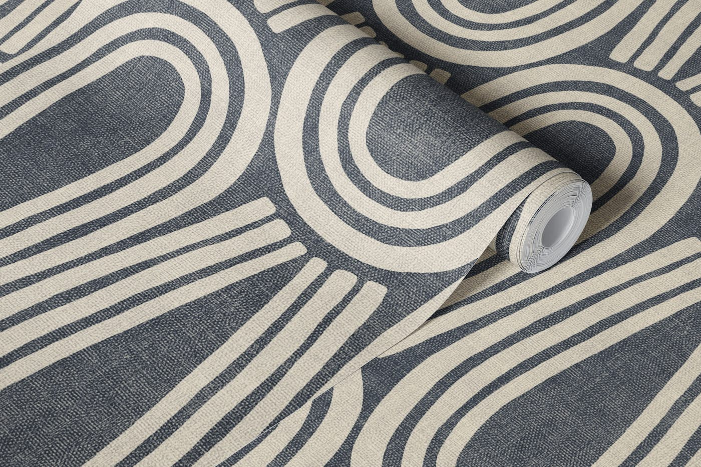 Textured Loops in Charcoal and Warm Grey wallpaper roll