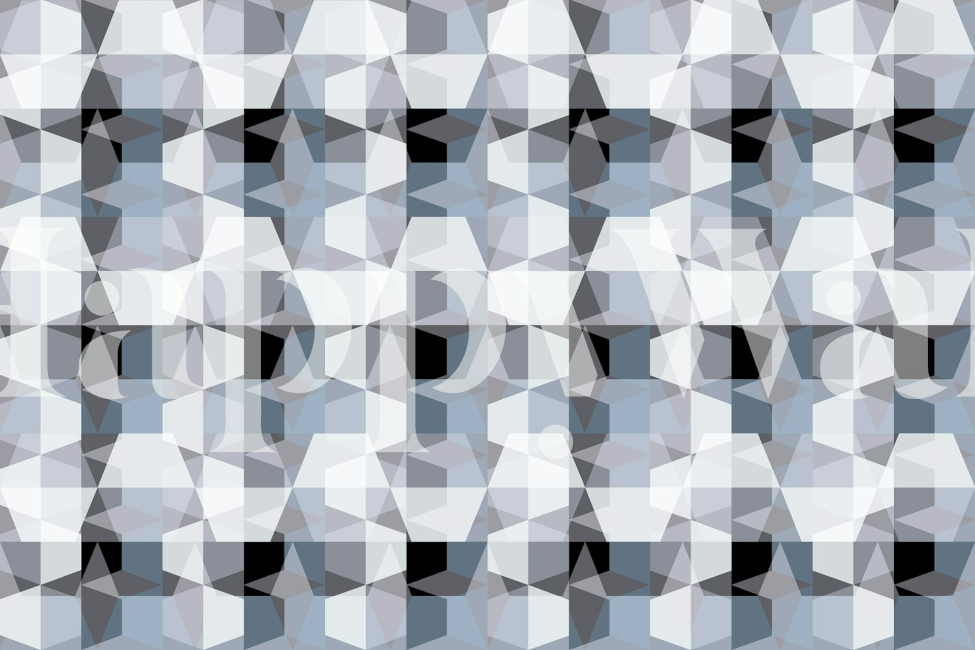 Crystal Geometry wallpaper displayed in a room