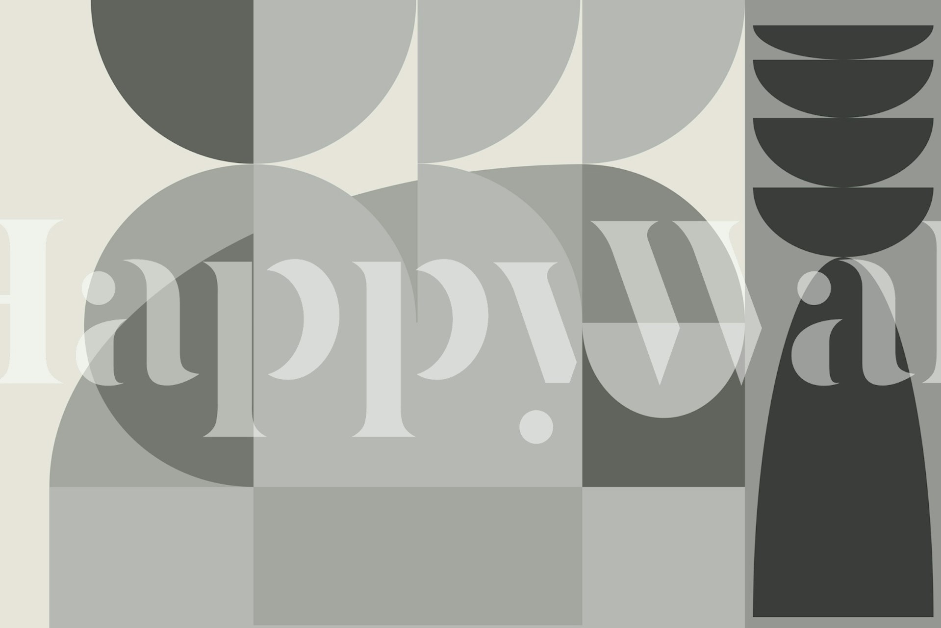 Stockholm Park MidMod Geo Rounds wallpaper display