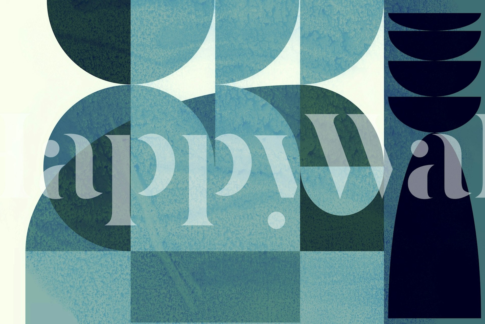 Abstract wallpaper design σε ένα δωμάτιο