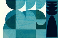 50s Stockholm Park Art tapete