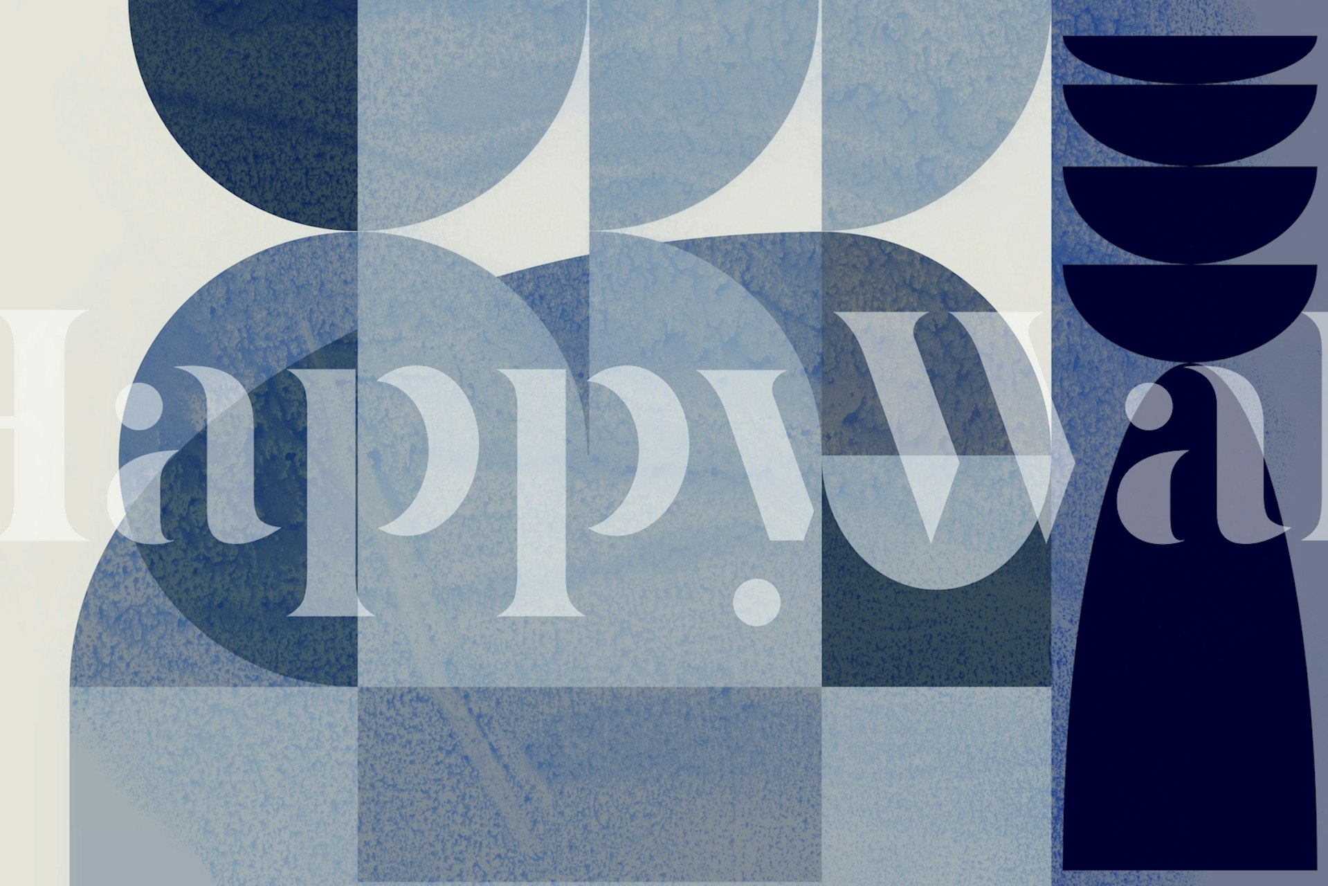 Papel tapiz Nordic Retro Geometry mostrado en una habitación