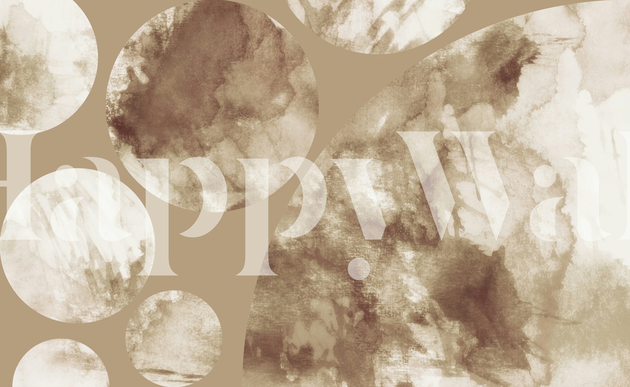 Cosmic Bauhaus Circles wallpaper in a room