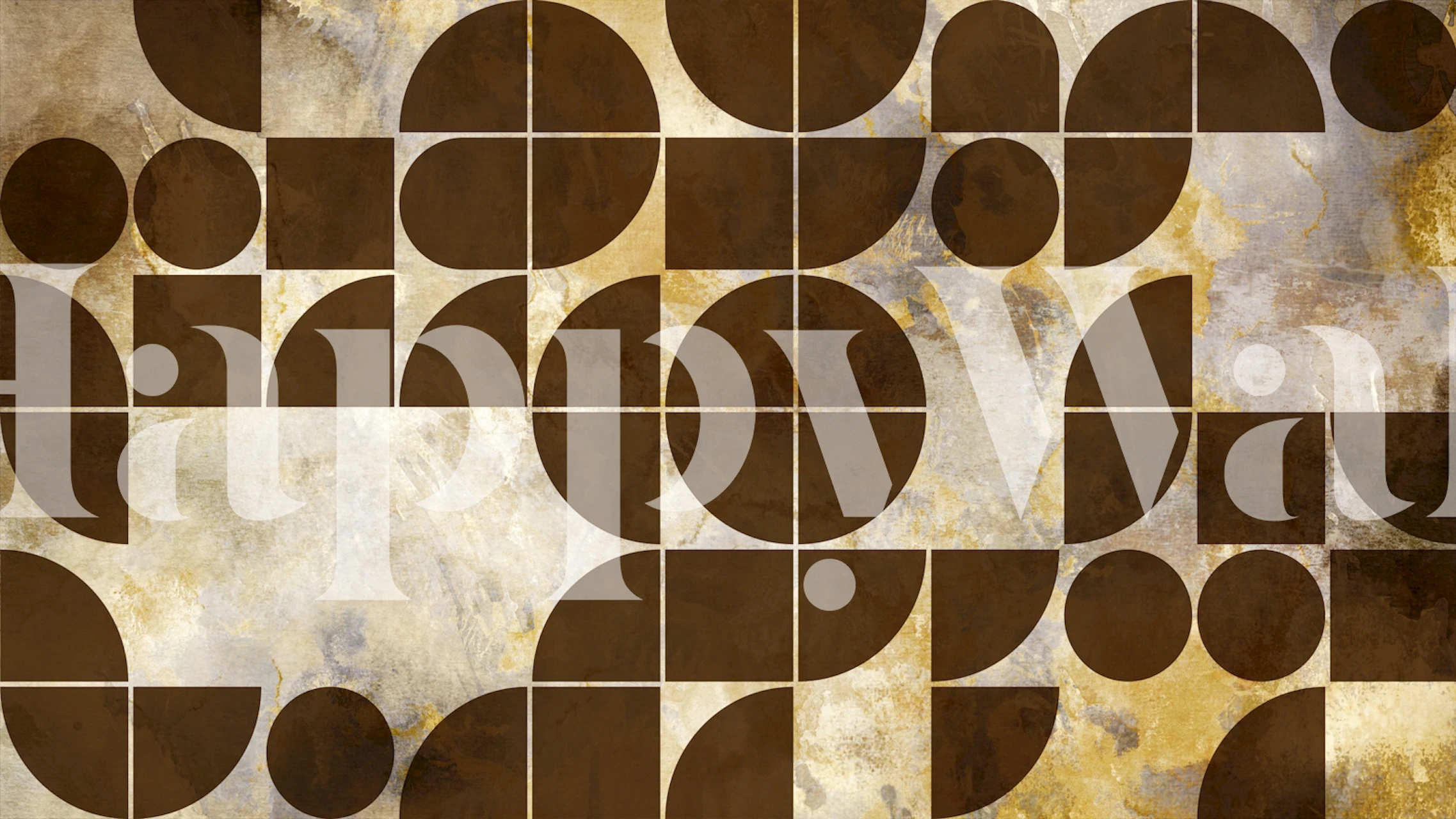 Papier peint Bauhaus Pattern Luxury dans une pièce