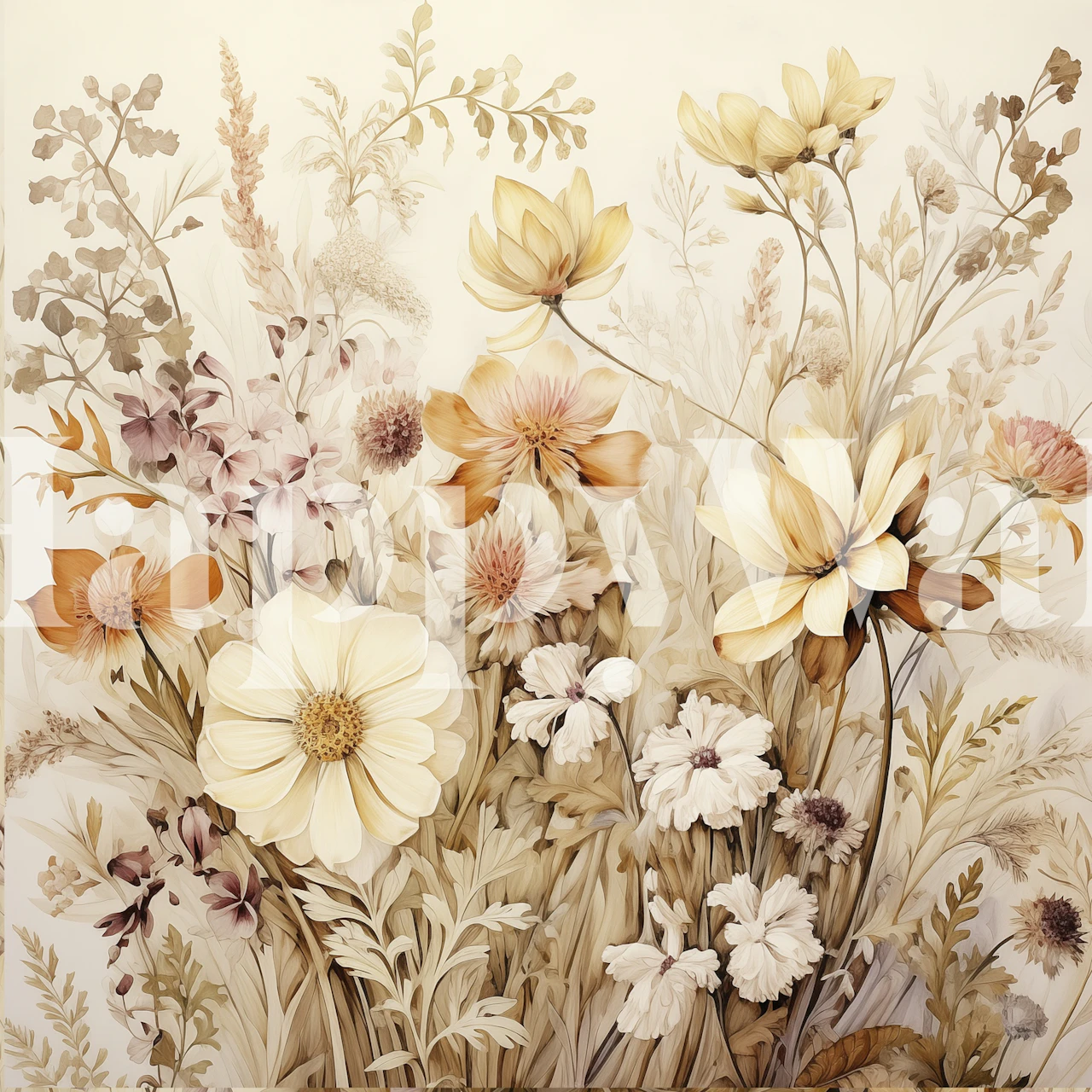 papel pintado Wildflower Dreaming en una habitación