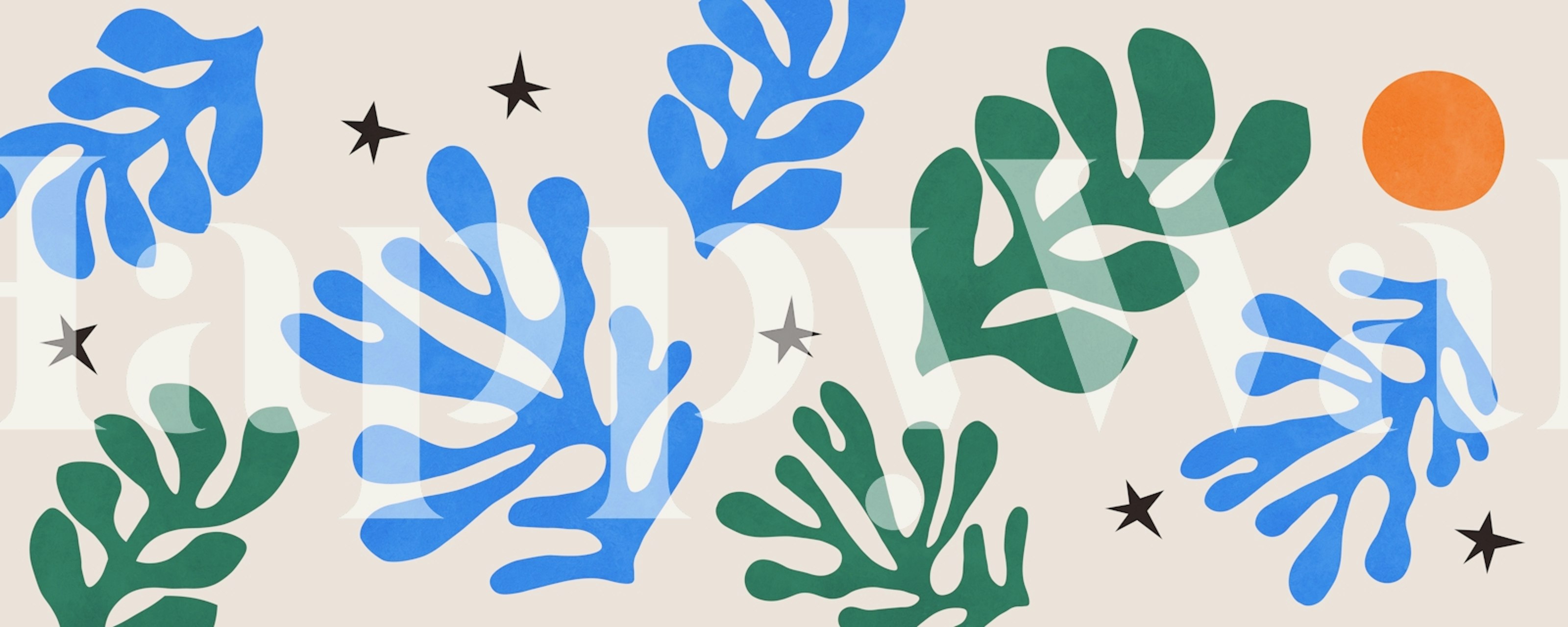 Floral Matisse 5 wallpaper in a modern setting