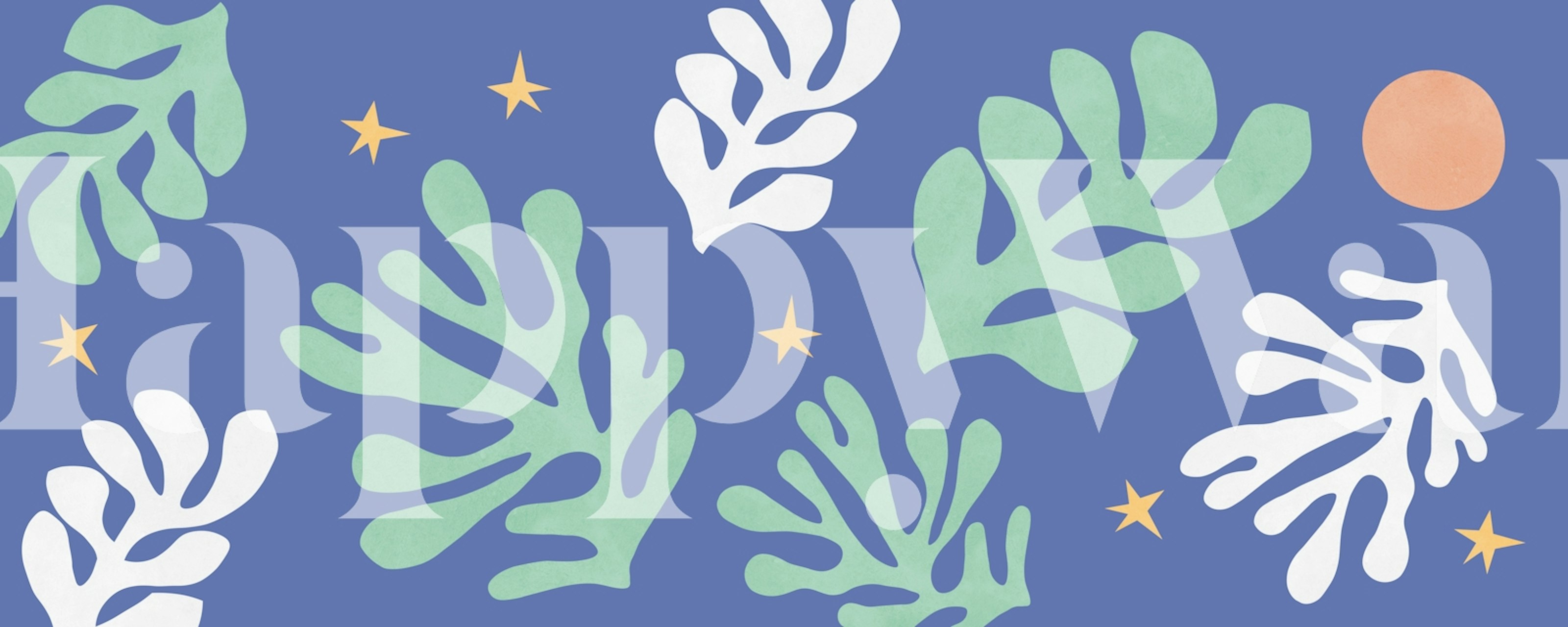 Floral matisse 6 tapeta prikazana u sobi