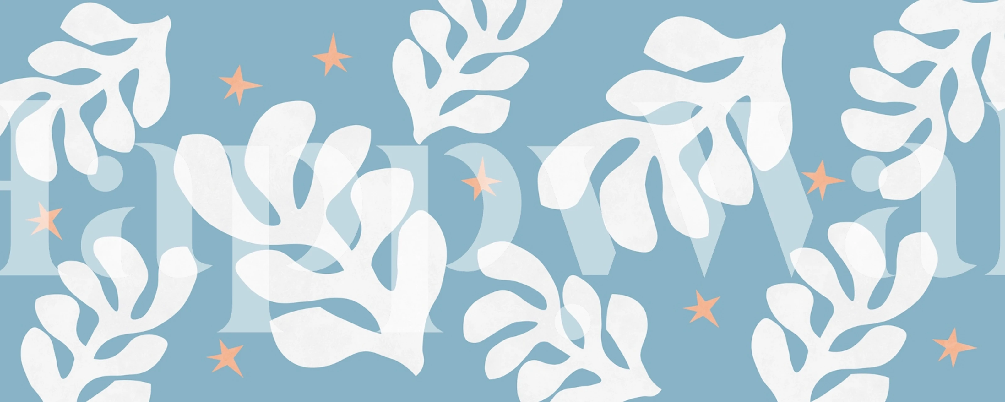 Artistic floral cut-out wallpaper in room