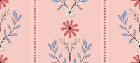 Floral Columns Pink behang