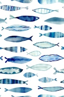 Watercolor Fish Blue Summer Vibes tapeta
