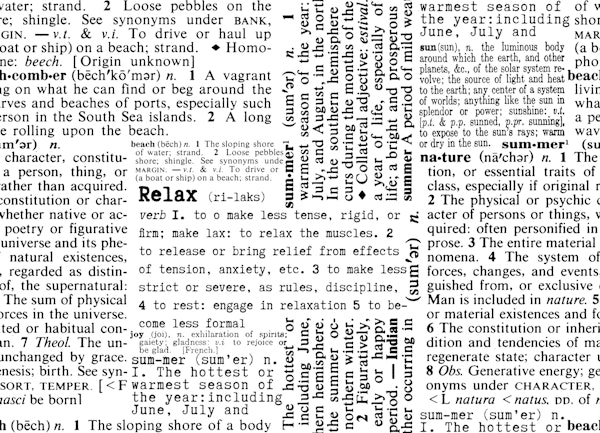 Black On White Dictionary Text Summer Typo