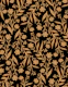 Gold Doodle Floral on Black