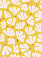 Swirling Flowers Yellow wallpaper