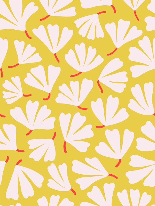 Swirling Flowers Yellow