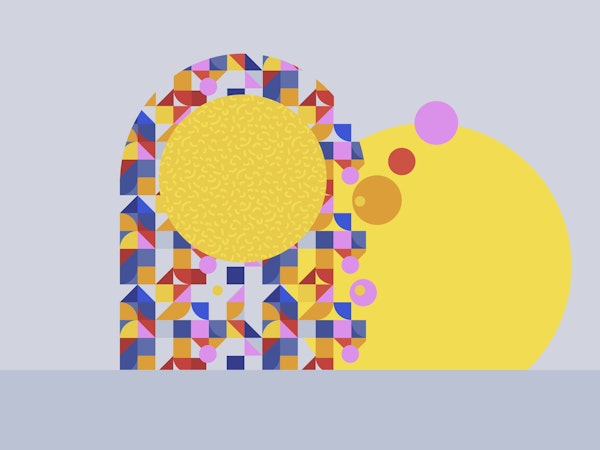 Vivid Summer Rainbow Geo