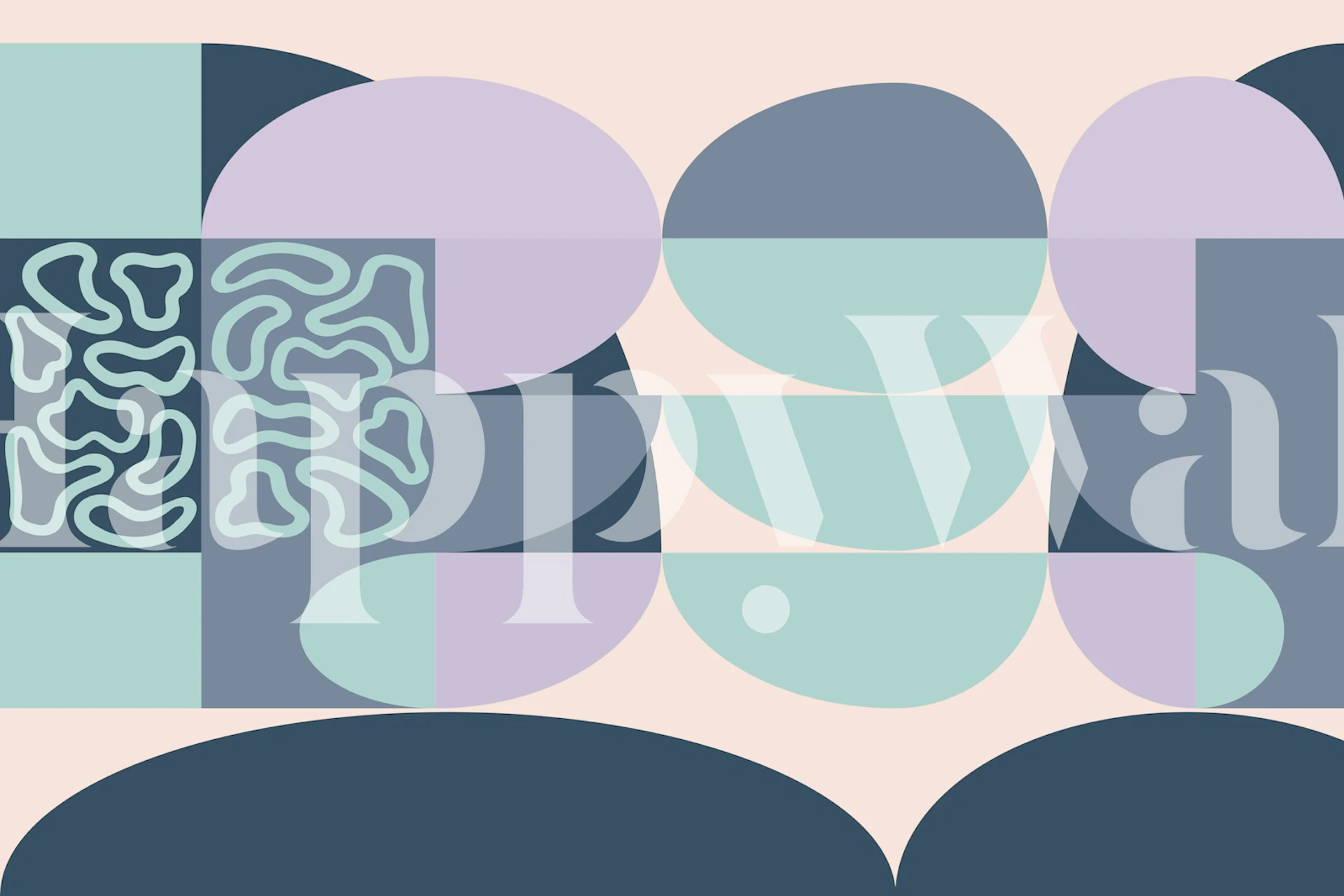 Abstract geometric shapes in blue and green wallpaper