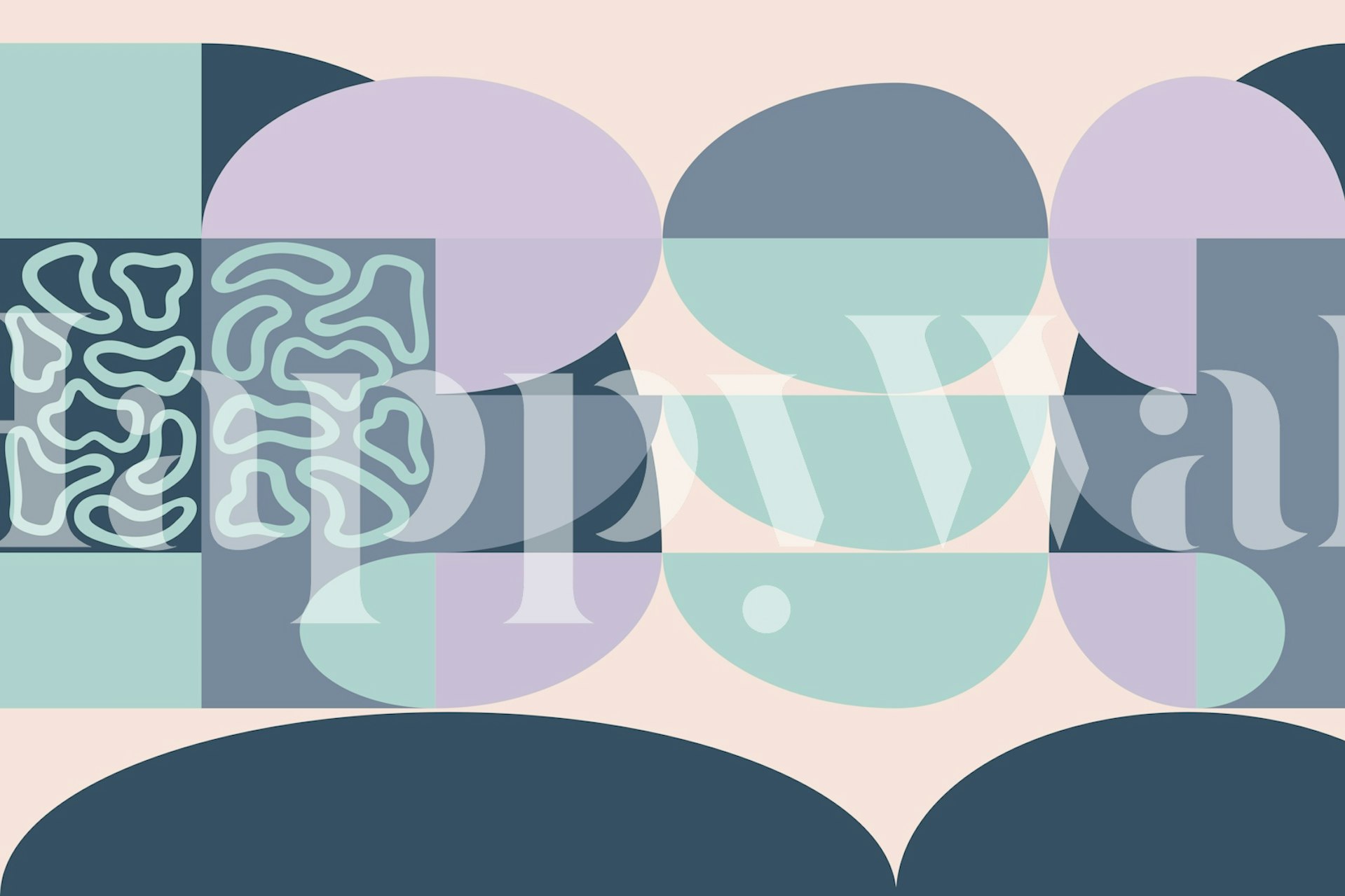 Vivid Bauhaus Geometry Concept papier peint dans une pièce