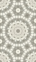Retro Floral Tile Design Ivory Beige tapete