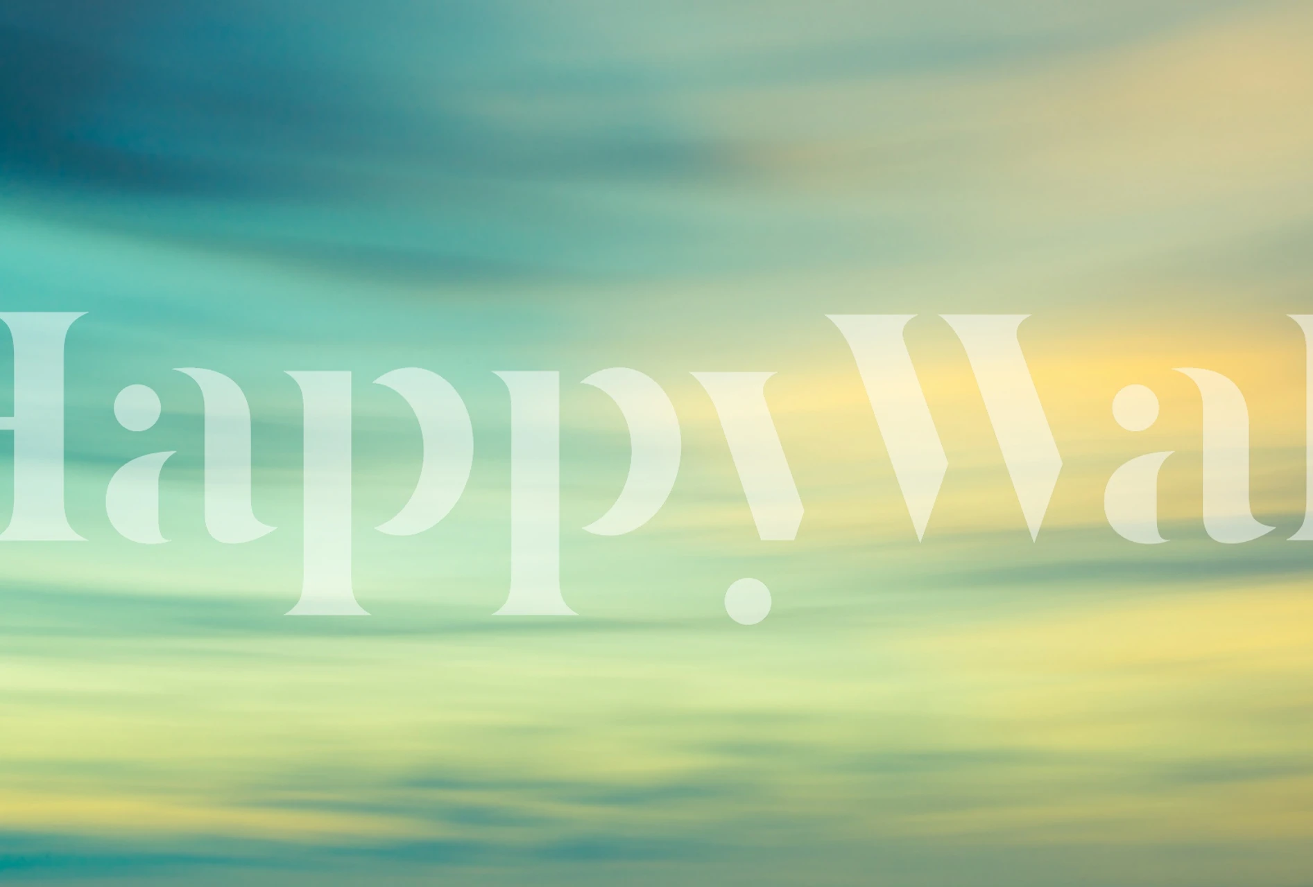 Blurred abstract design with turquoise and yellow hues wallpaper