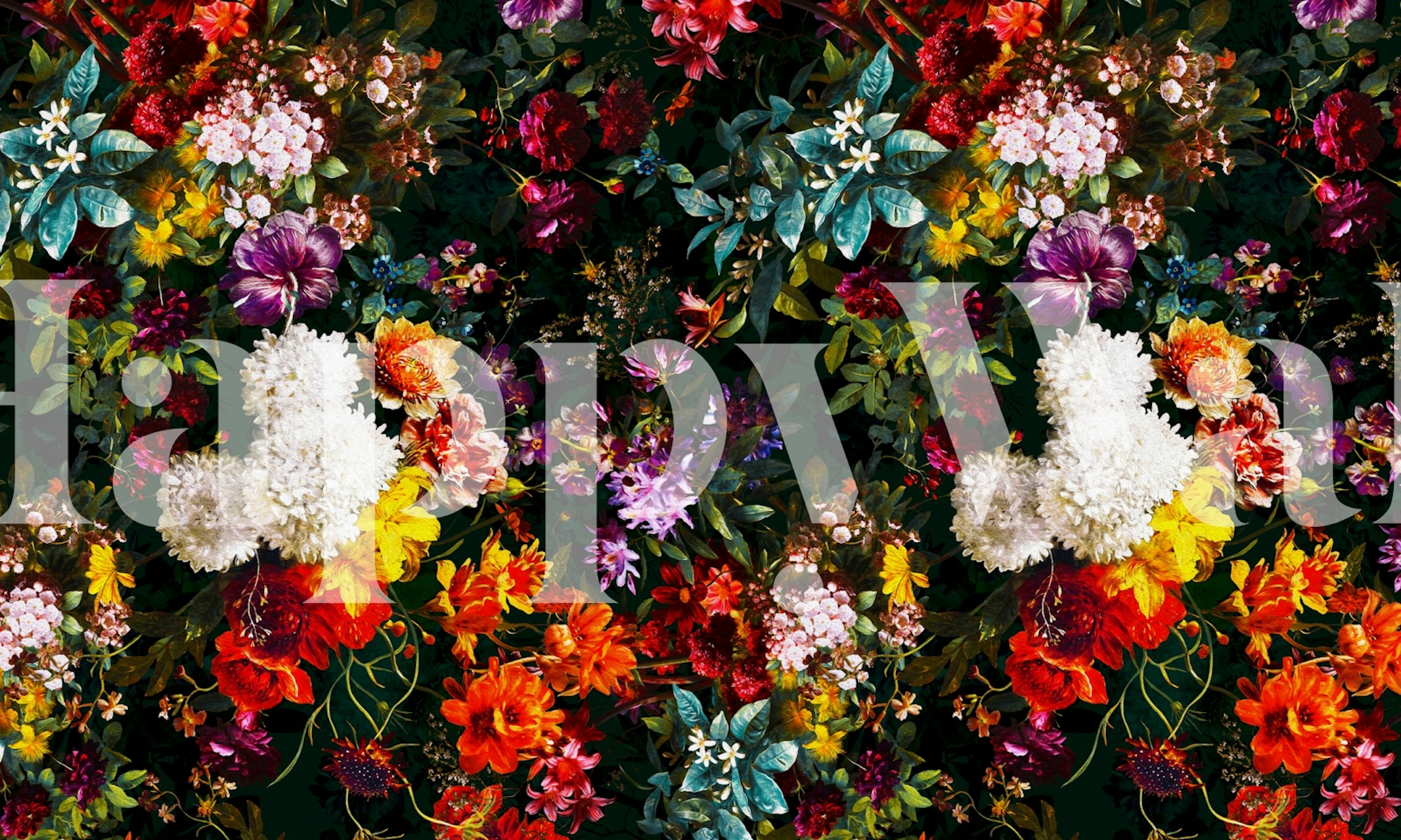 Kukkaistapettisuunnittelu huoneessa