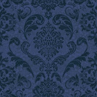 Dark Vintage Damask Midnight Blue papiers peint