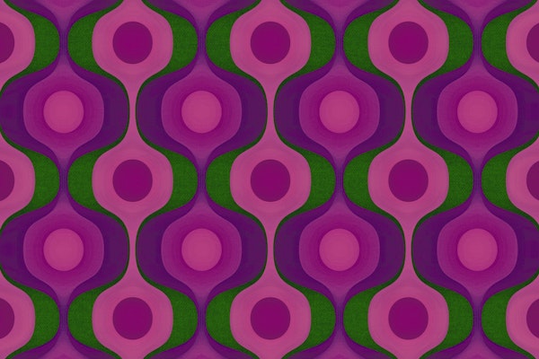 Magenta 70s Groovy Geometry