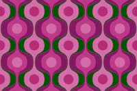 Magenta 70s Groovy Geometry tapet