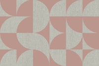 Mid-Century Muted Geo Tan Rose papel pintado