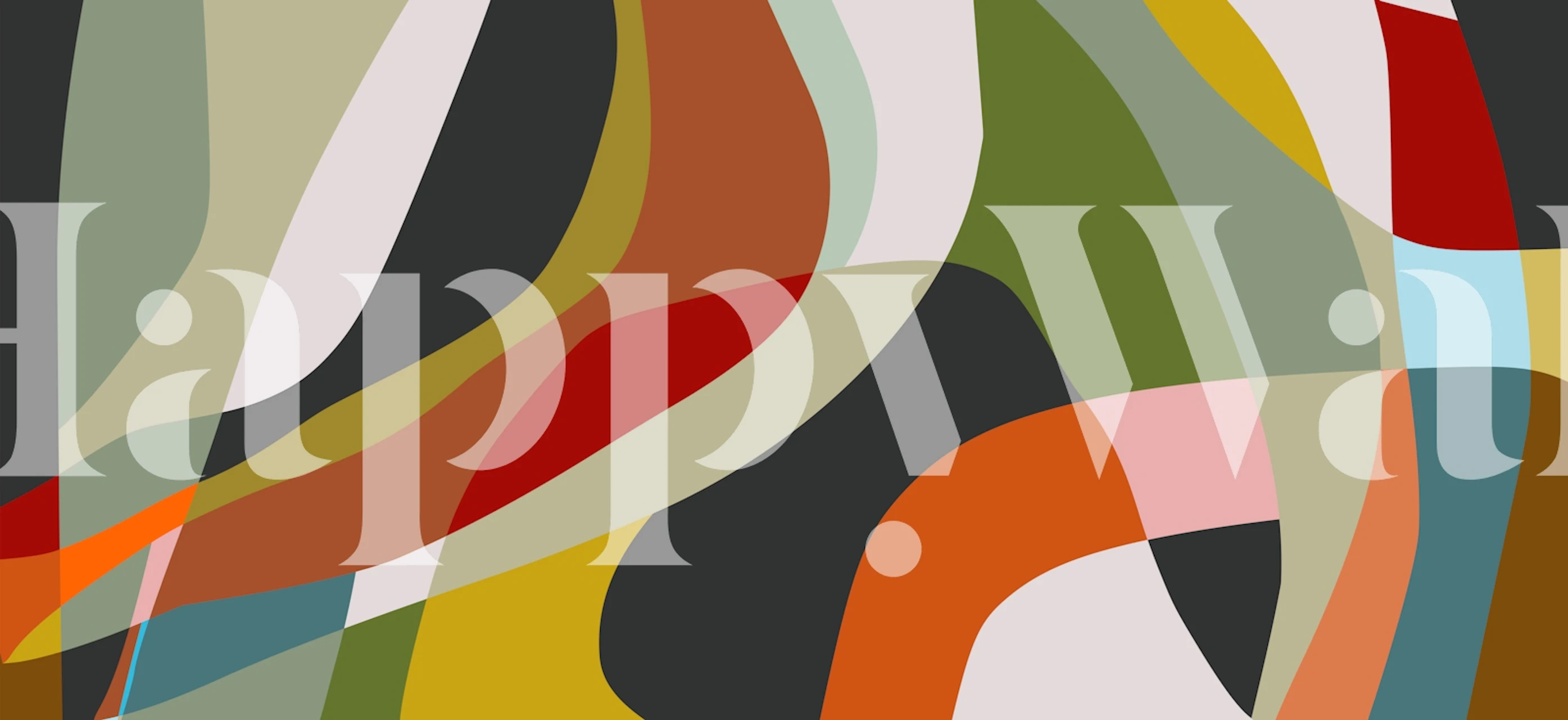 Papier peint moderne couleurs superposées dans une décoration intérieure