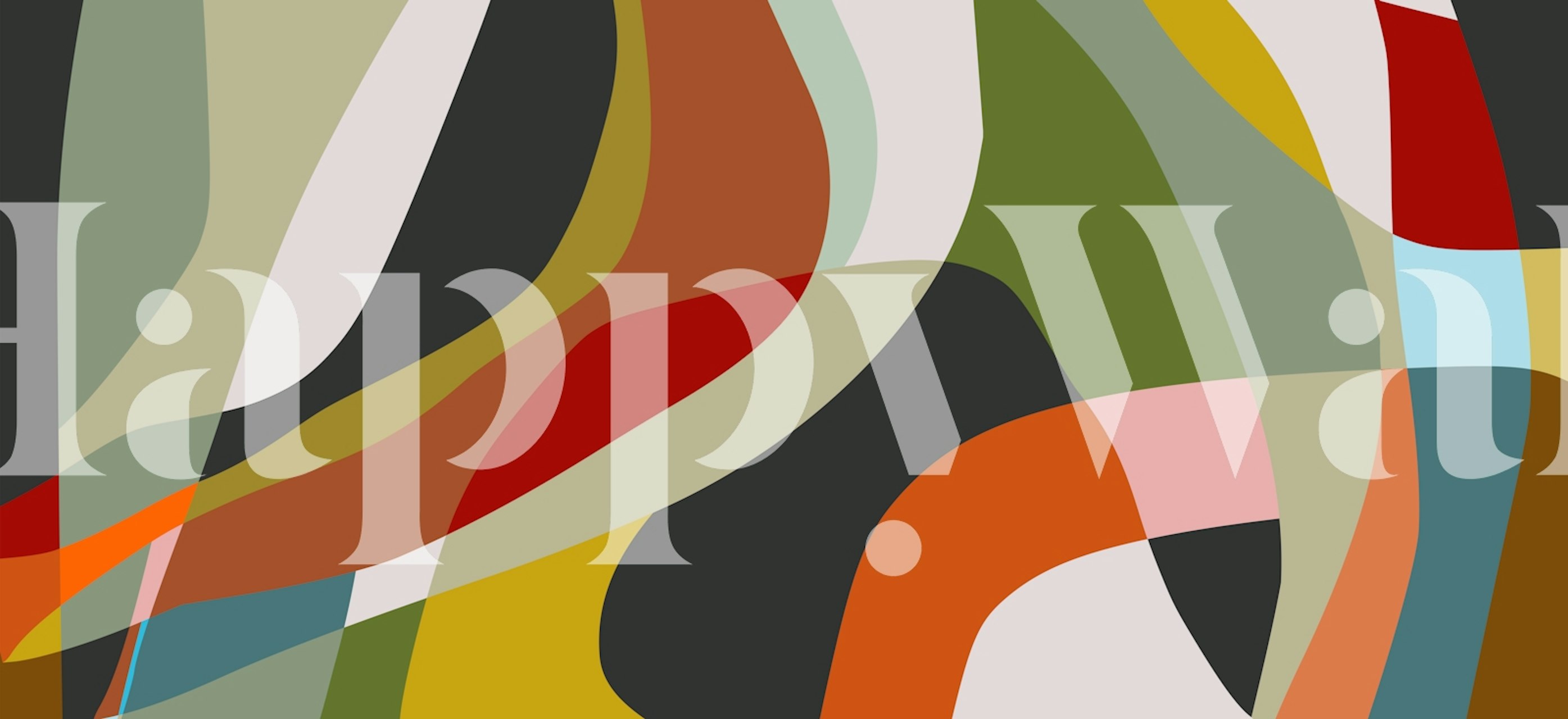 Moderní tapeta s překrývajícími se barvami v nastavení místnosti