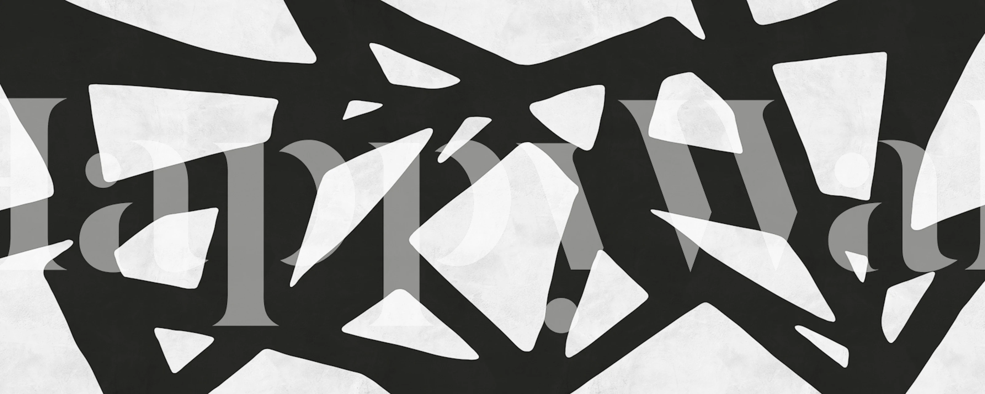 Black and white strokes wallpaper i et rum