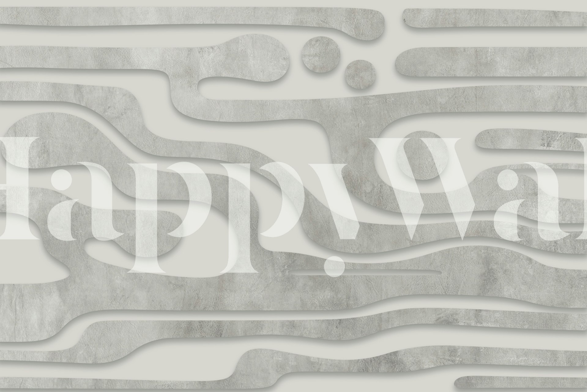 Organic shapes in soft beige tones wallpaper
