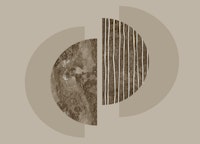 Mid Century Modern Geometry Beige Brown tapeta